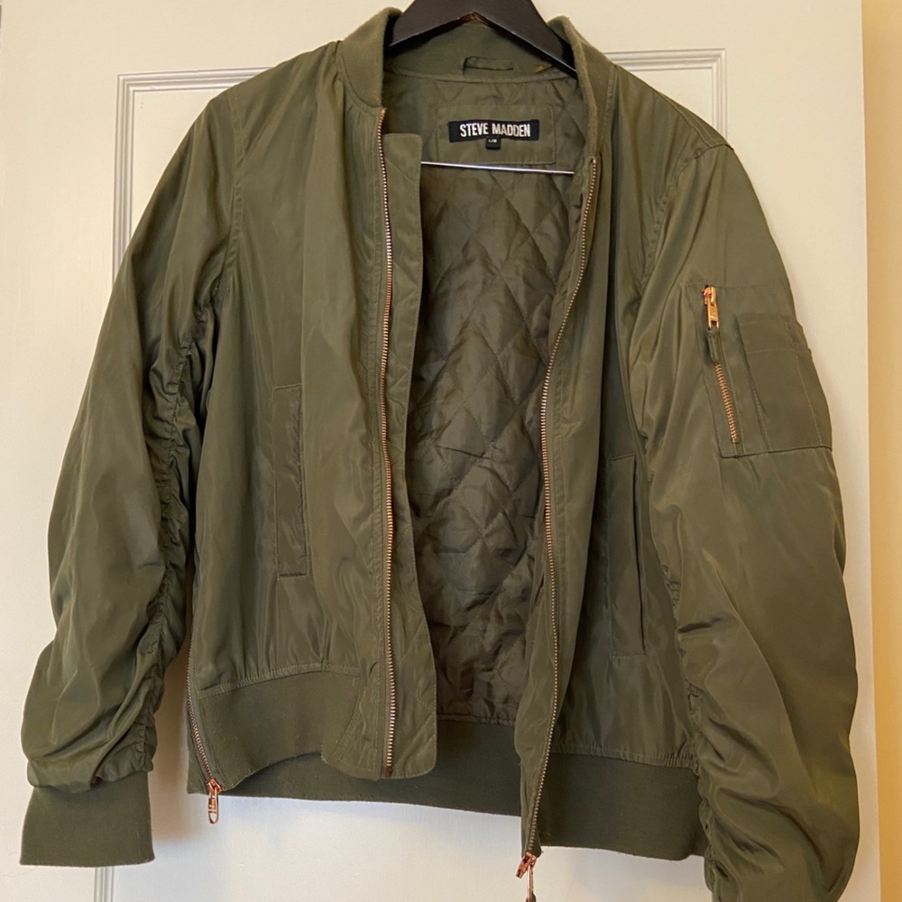 Steve Madden Bomber - Olive Green